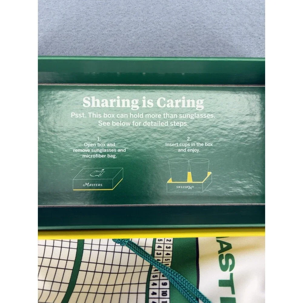 Goodr x Masters Leaderboard Green Polarized Sunglasses Box & Pouch